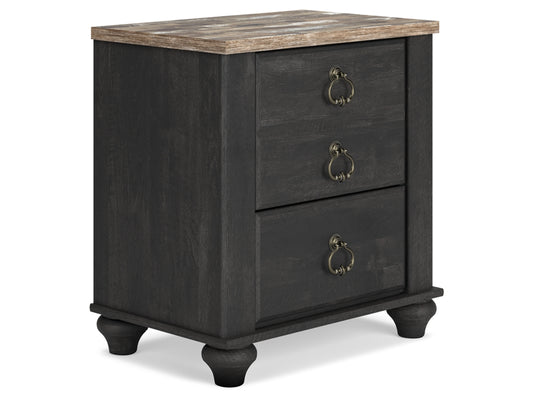 Nanforth 24" 2 Drawer Charging Nightstand