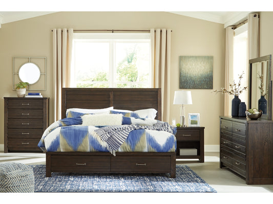 Darbry Panel Bed With 2 Storage Drawers