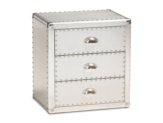 Armel Metal 3-Drawer Nightstand