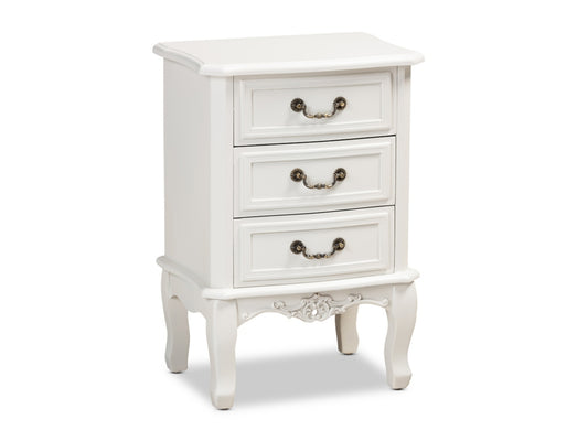 Gabrielle French Country Provincial 3-Drawer Nightstand