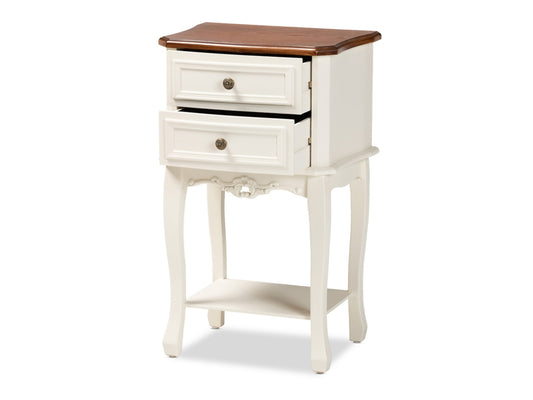 Darla Wood 2-Drawer Nightstand