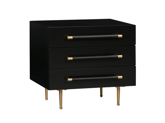 Trident Black Nightstand