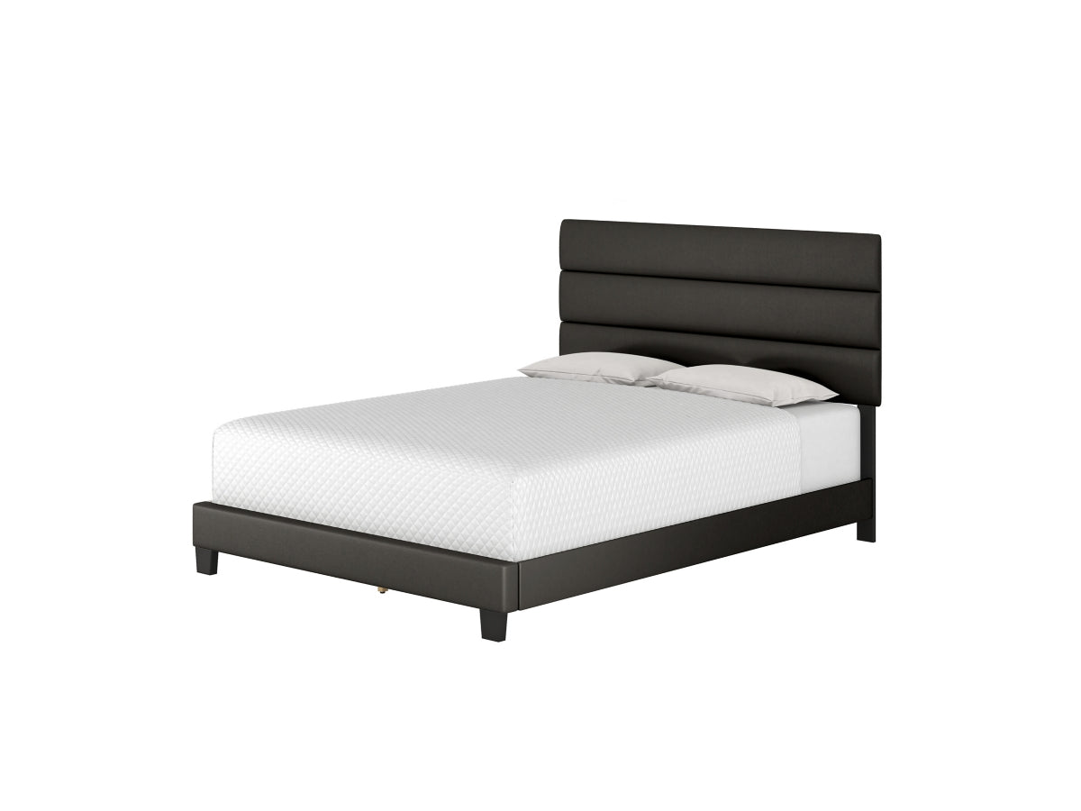 Harrianna Upholstered Faux Leather Platform Bed