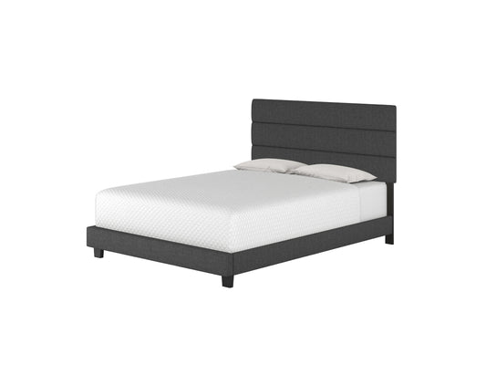 Harrianna Upholstered Linen Platform Bed