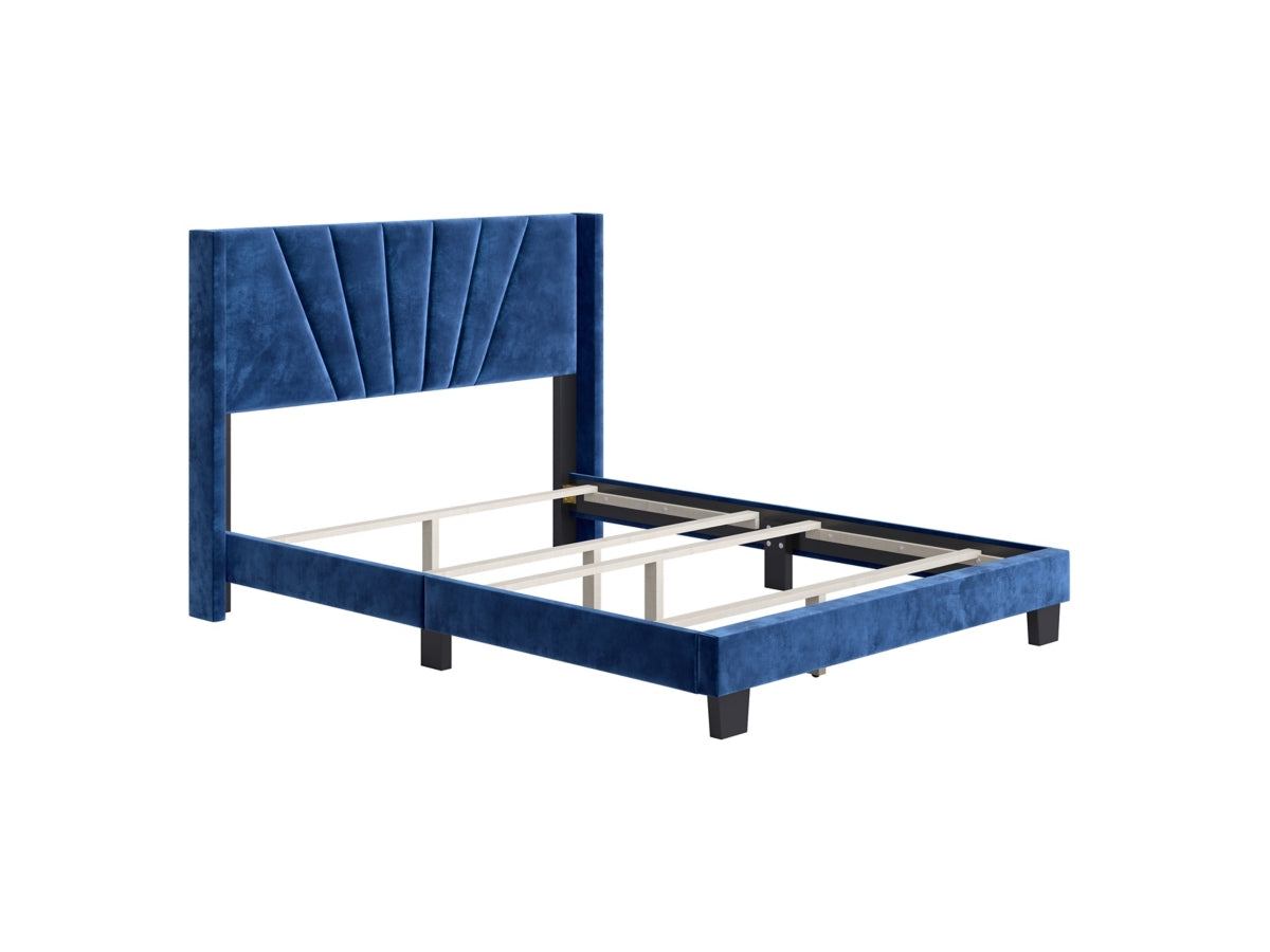 Zoeigh Upholstered Velour Platform Bed