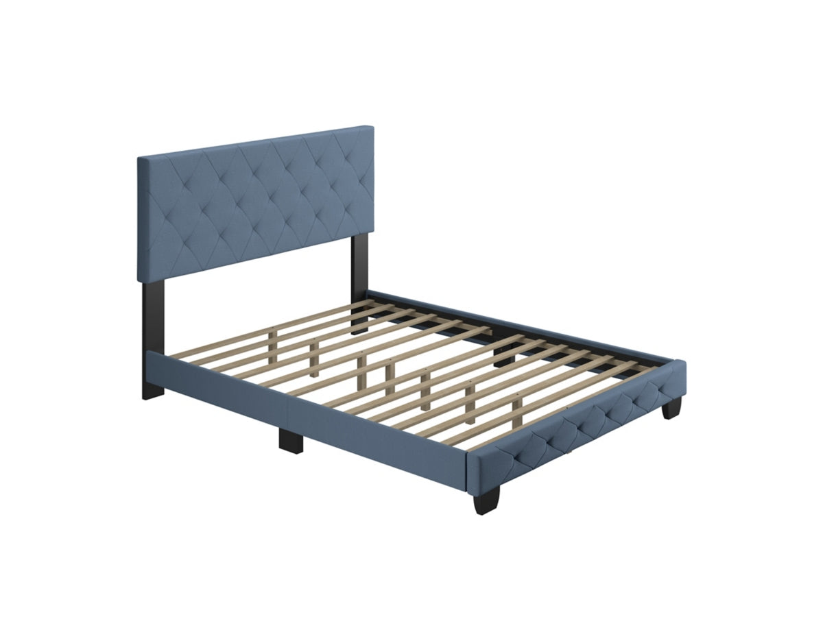 Lilou Upholstered Linen Platform Bed