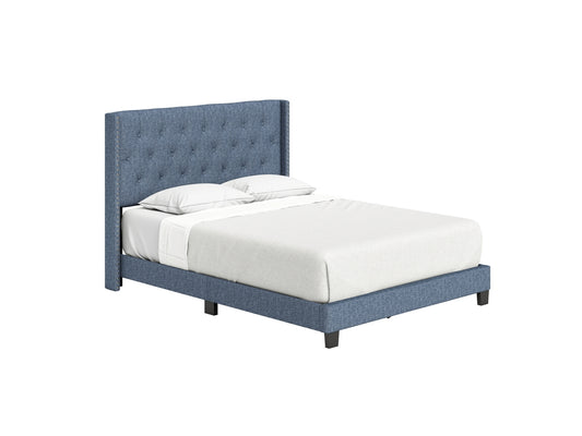 Caroun Upholstered Linen Platform Bed