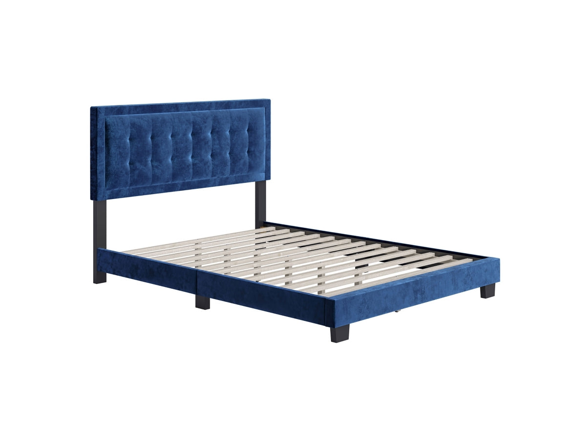 Shoshana Upholstered Velour Platform Bed