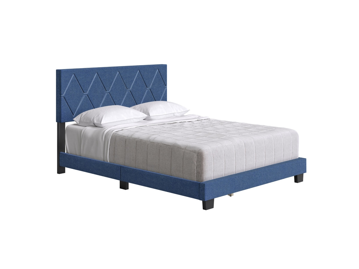 Destry Upholstered Linen Platform Bed