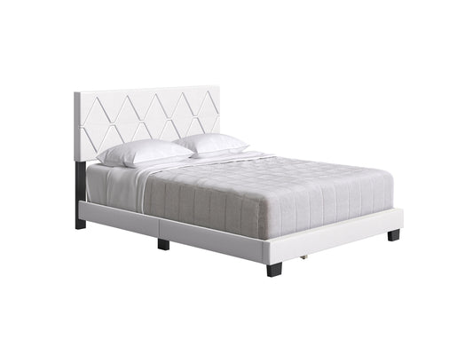 Destry Upholstered Faux Leather Platform Bed