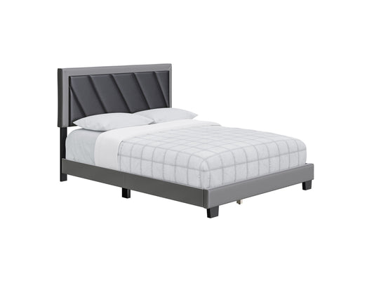 Soren Upholstered Faux Leather Platform Bed