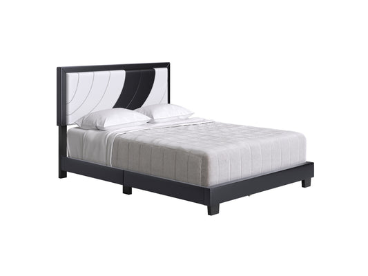 Anchor Upholstered Faux Leather Platform Bed