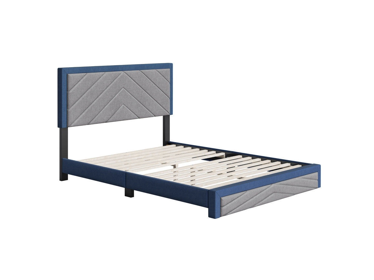 Ziggy Upholstered Linen Platform Bed