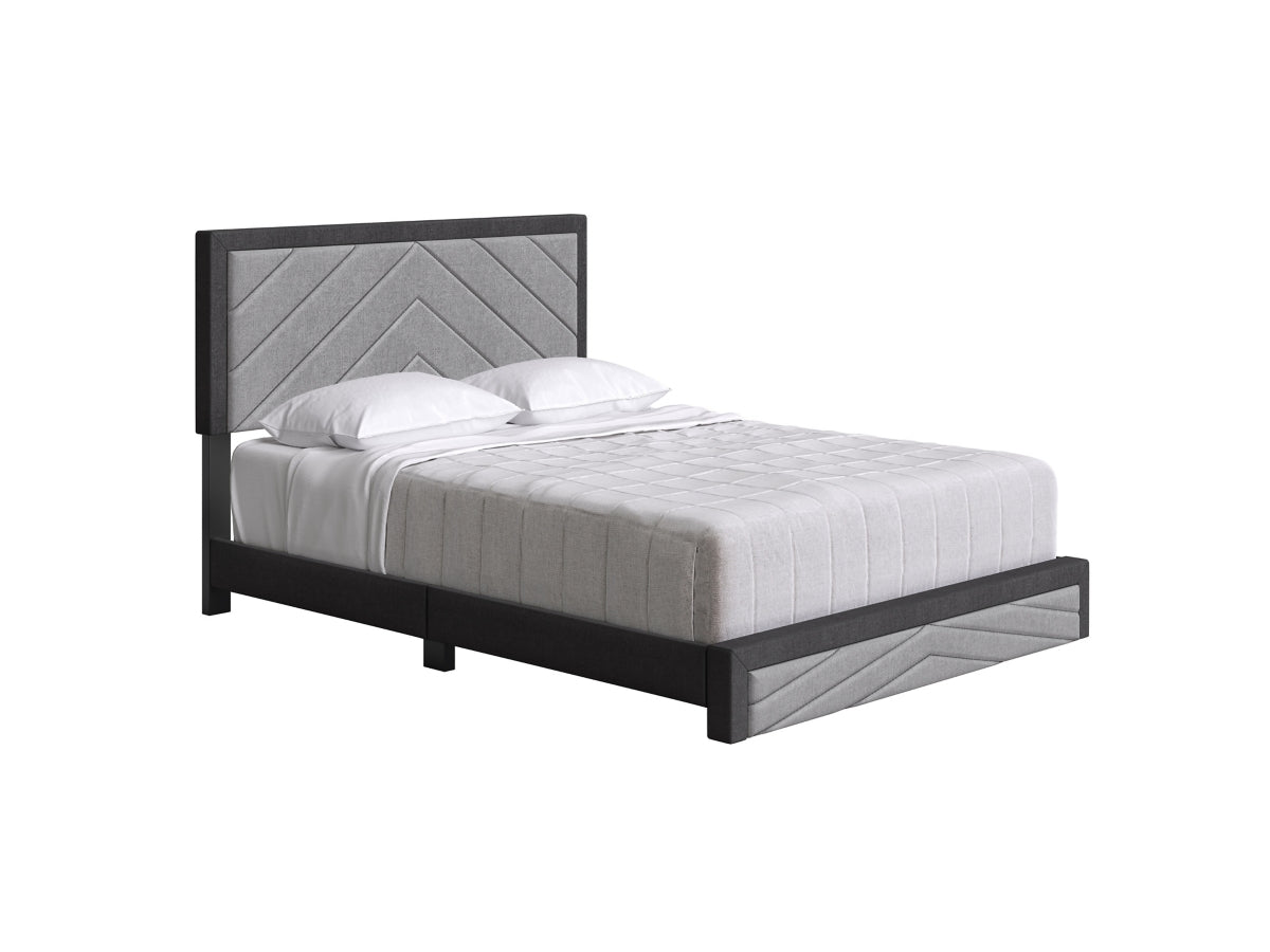 Ziggy Upholstered Faux Leather Platform Bed