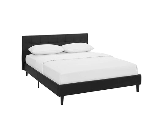 Linnea Faux Leather Platform Bed