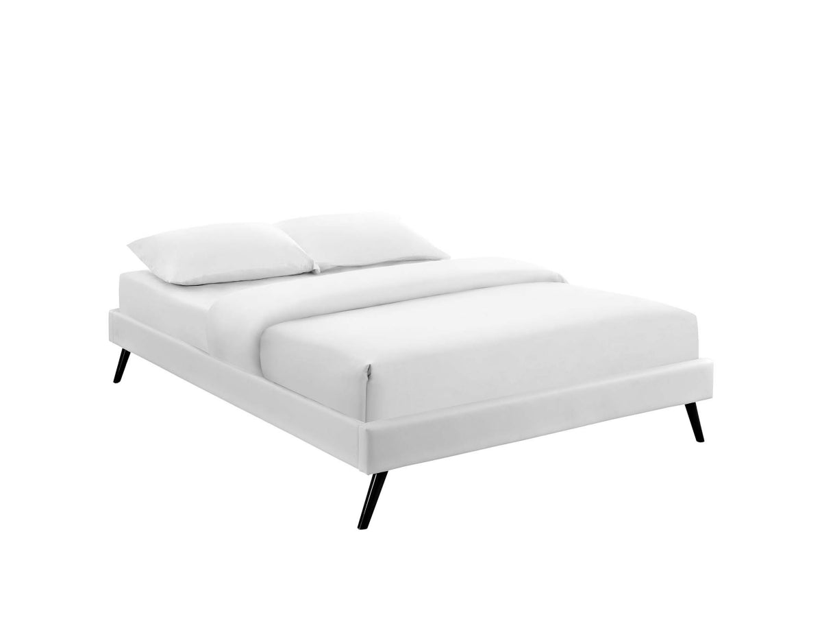 Loryn Vinyl Platform Bed