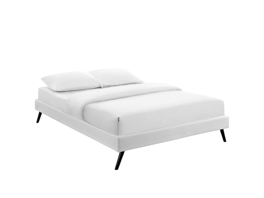 Loryn Vinyl Platform Bed