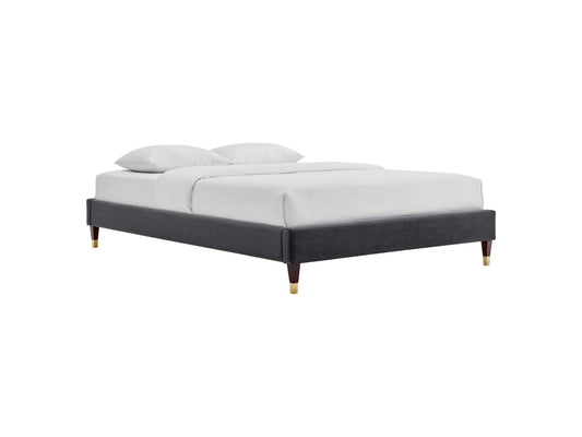 Harlow Velvet Platform Bed