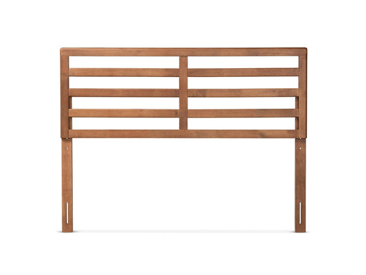 Baxton Studio Akemi Modern And Contemporary Ash Walnut Finished Wood Full Size Headboard