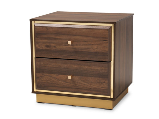 Baxton Studio Cormac 2-Drawer Nightstand