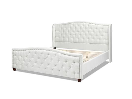 Jennifer Taylor Fontana Wingback Upholstered Platform Bed Frame