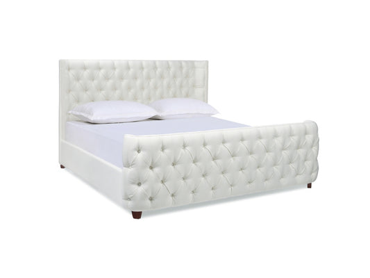 Jennifer Taylor Geneva Curved Wing Upholstered Platform Bed Frame