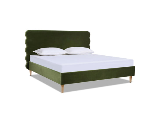 Jennifer Taylor Stockholm Wavy Headboard Platform Bed