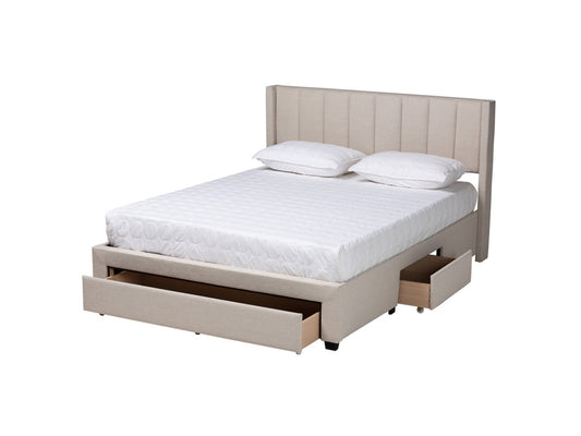 Baxton Studio Coronado 3-Drawer Storage Platform Bed