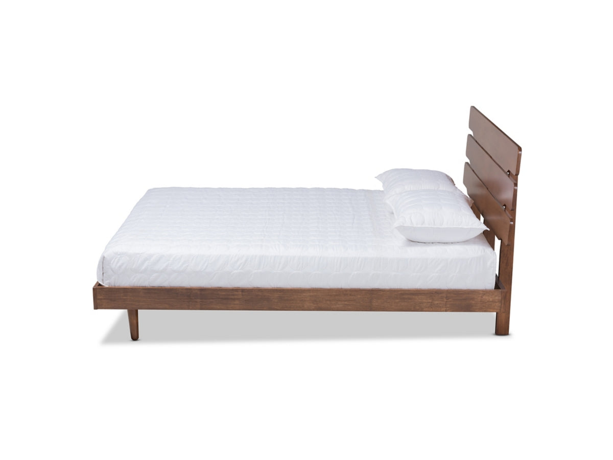 Anzia Mid-Century Wood Platform Bed