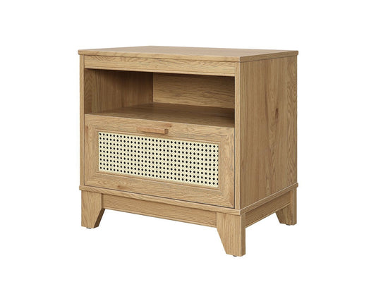 Manhattan Comfort Sheridan Cane 1-Drawer Nightstand Set Of 2