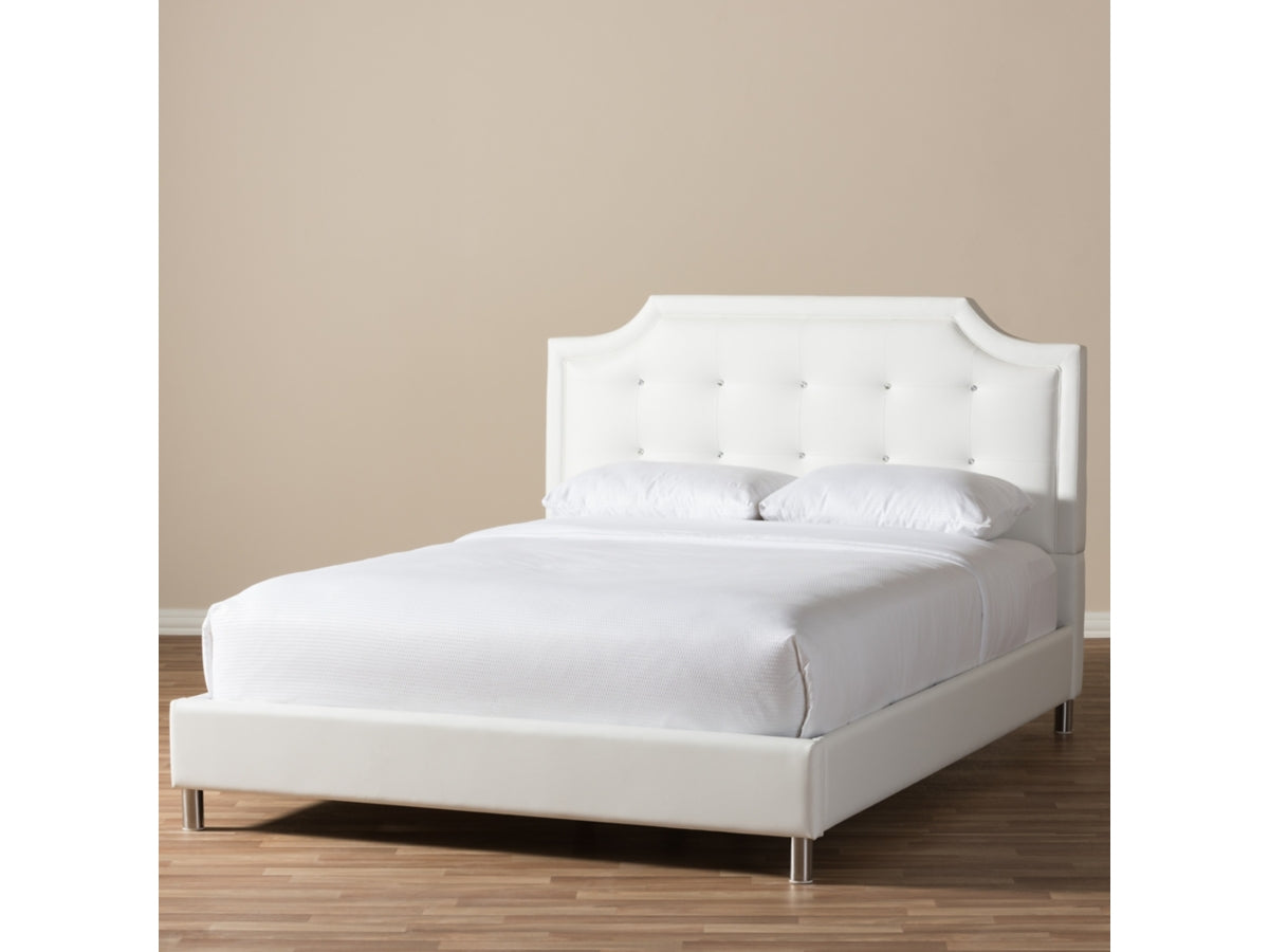 Carlotta Modern Bed With Upholstered Headboard