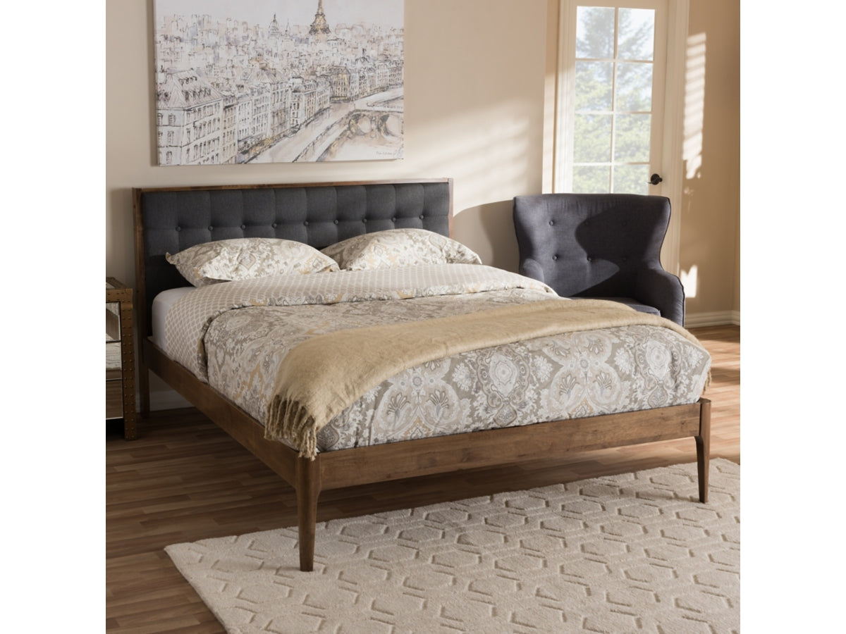 Jupiter King Upholstered Button-Tufted Platform Bed