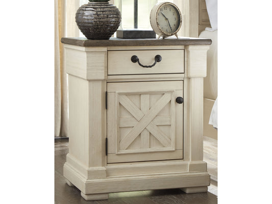 Bolanburg 25" 1 Drawer Charging Nightstand With Cabinet