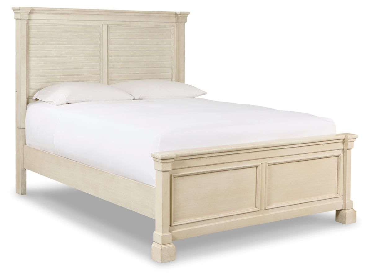 Bolanburg Panel Bed With Louvered Headboard