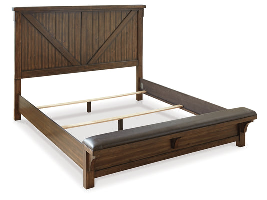 Lakeleigh Panel Bed With Upholstered Bench