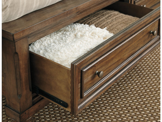 Flynnter Panel Bed With 2 Storage Drawers