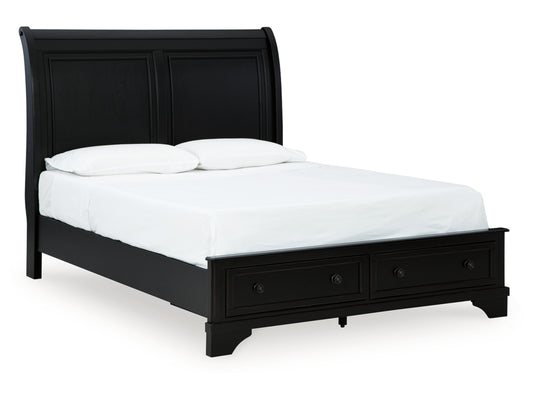 Chylanta Sleigh Bed With 2 Storage Drawers