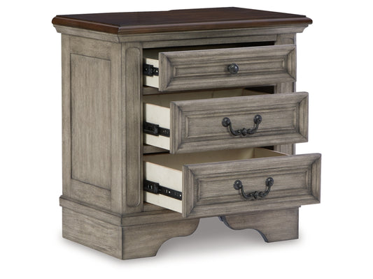 Lodenbay 27" 3 Drawer Charging Nightstand