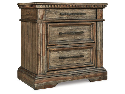 Markenburg 28" 3 Drawer Charging Nightstand