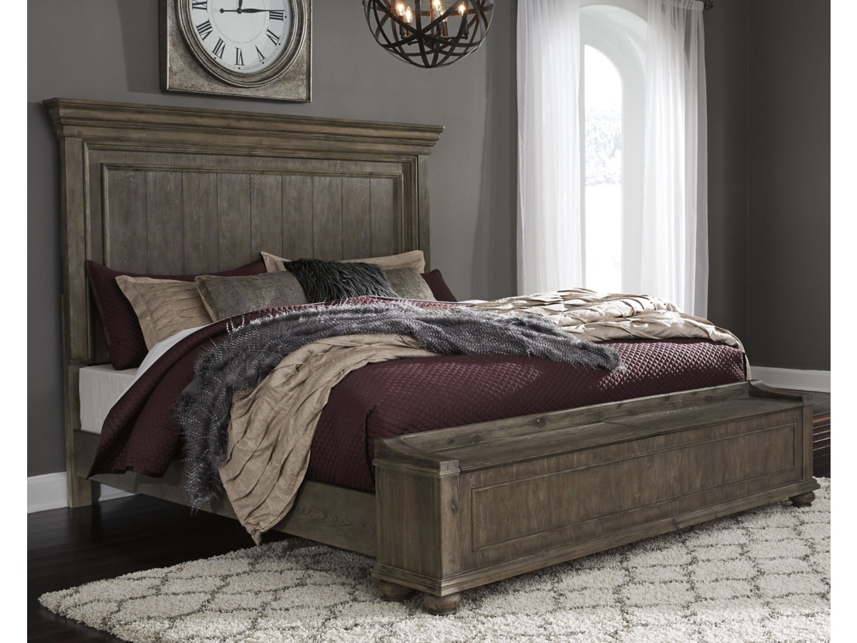 Johnelle Panel Bed With Storage Bench