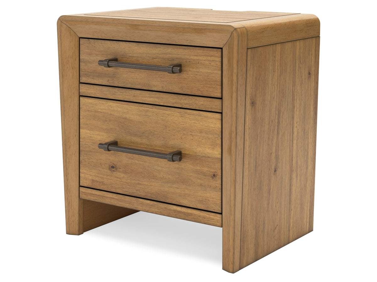 Takston 27" 2 Drawer Charging Nightstand