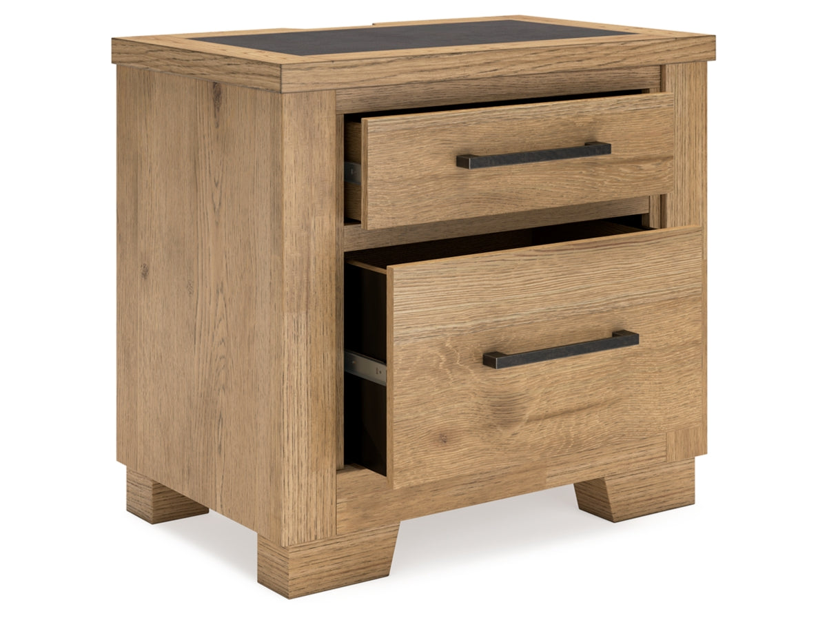 Galliden 29" 2 Drawer Charging Nightstand