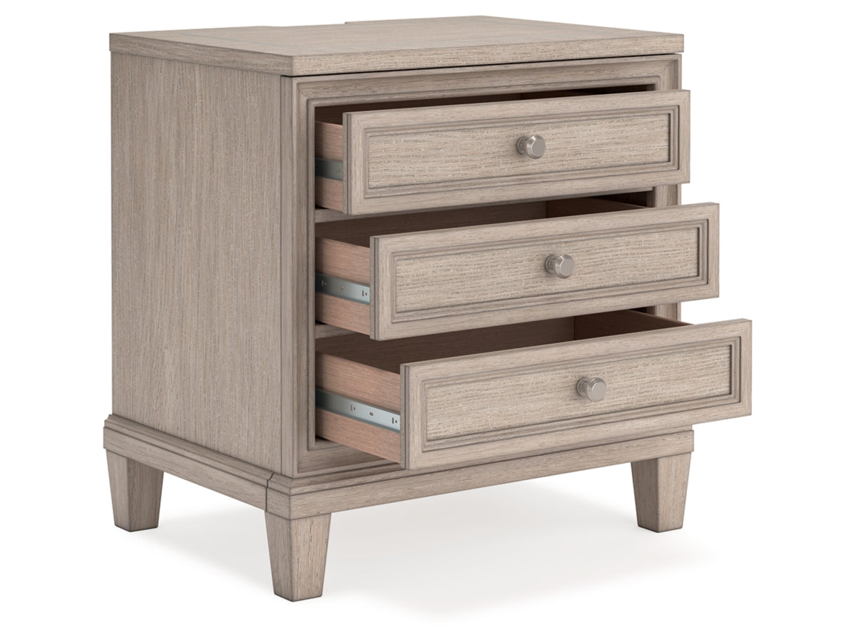 Jorlaina 29" 3 Drawer Charging Nightstand