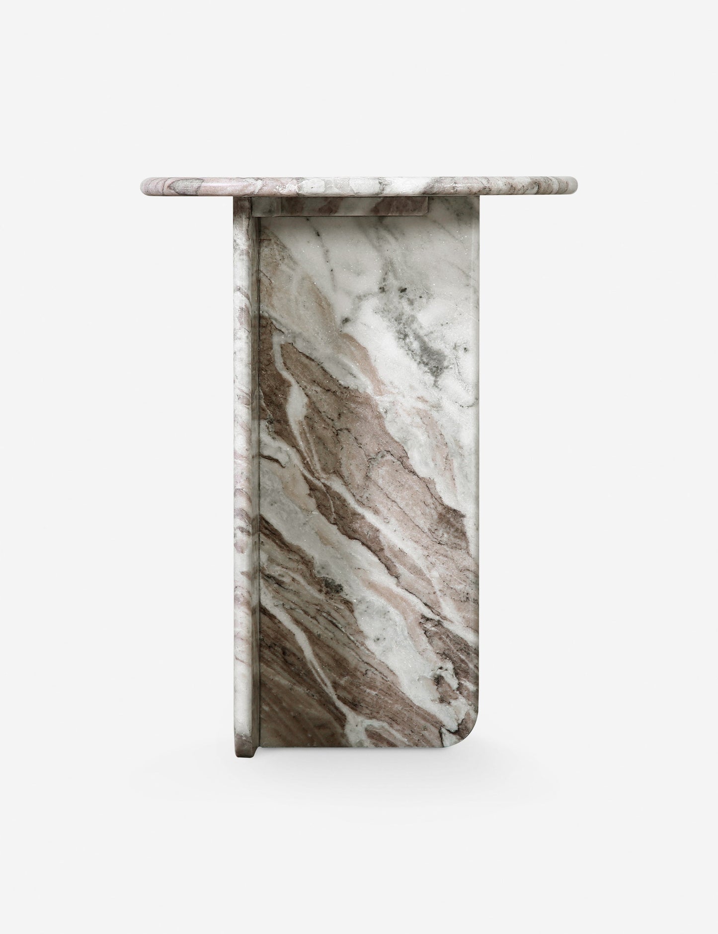 Pereda Side Table - Brown Marble