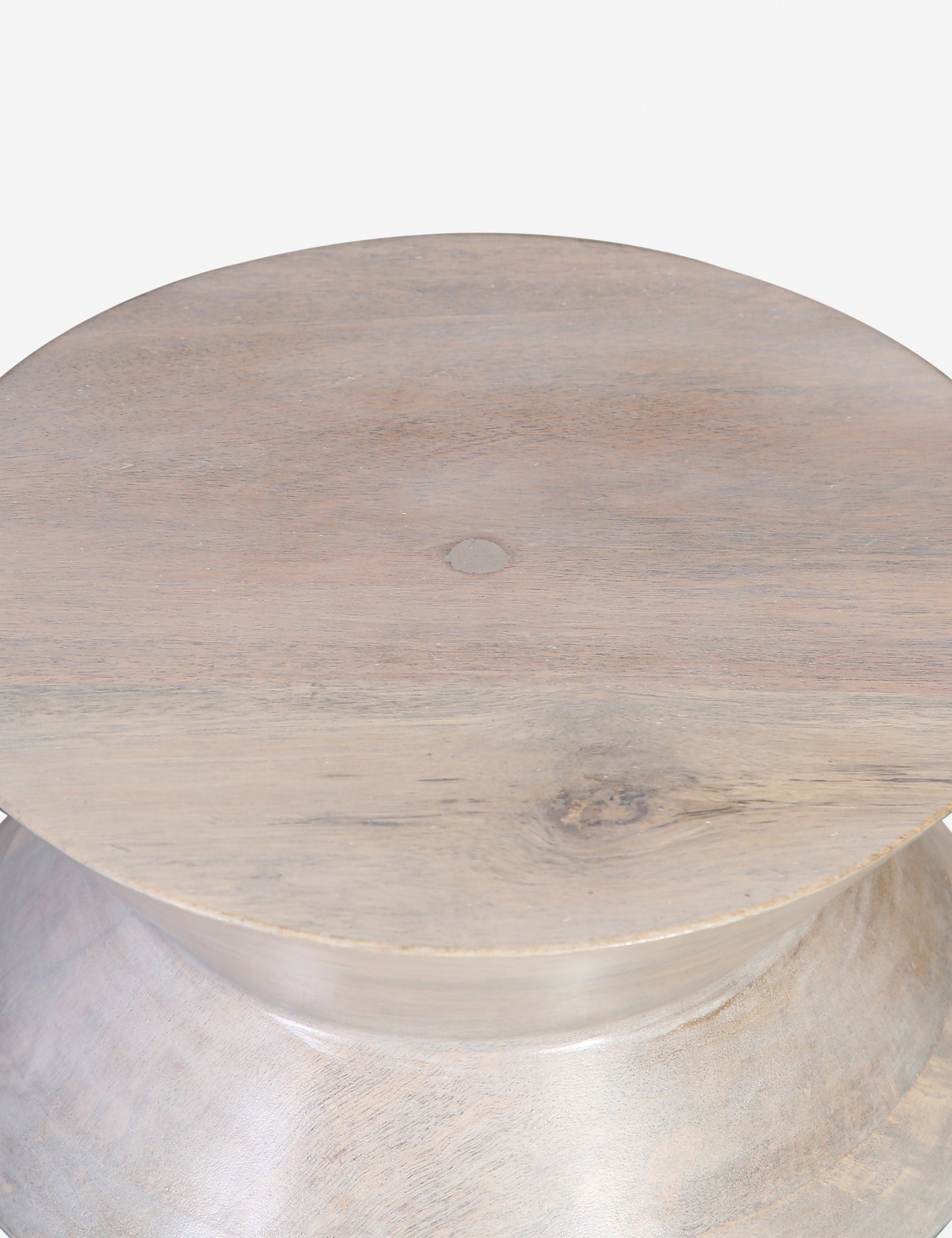 Dario Round Side Table - Whitewash