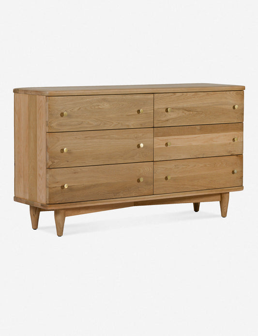 Shiloh 6-Drawer Dresser - Natural Oak