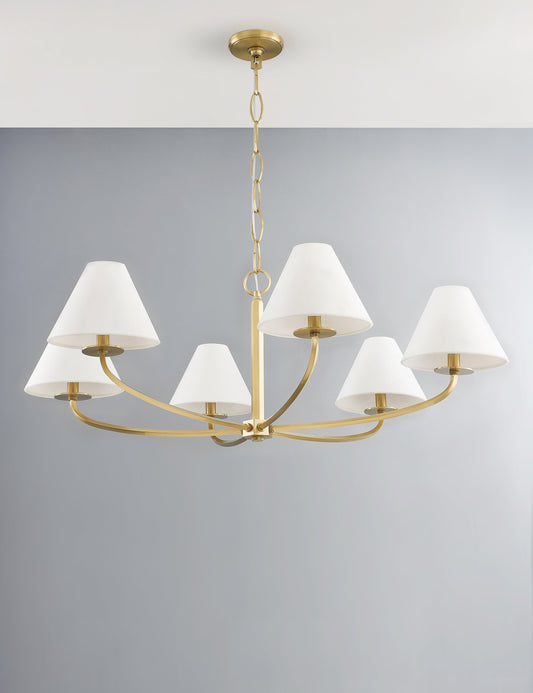 Cormac Chandelier - Aged Brass 40" Dia