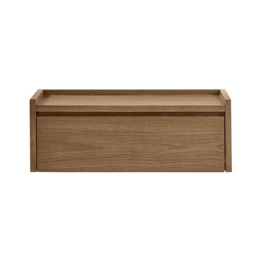 Batten Brown Oak Floating Nightstand