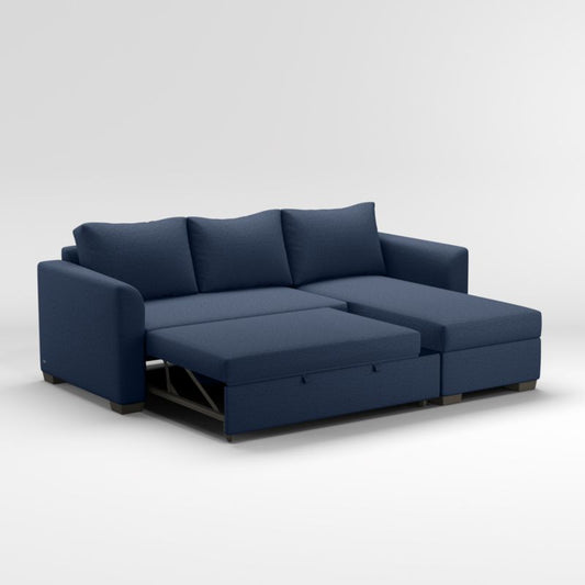 Bedford 2-Piece Sleeper Sectional Sofa With Storage Chaise