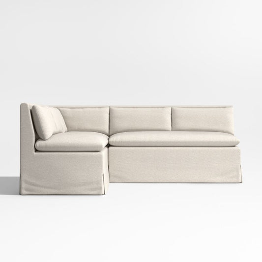 Belmar Double L-Shaped Loveseat Dining Banquette With Performance Fabric